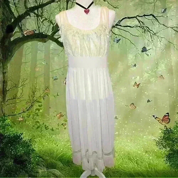 Coquette maxi Blue Ribbon Night Gown - Picture 1 of 6